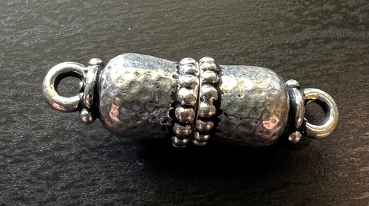 Hammered silver magnetic clasp